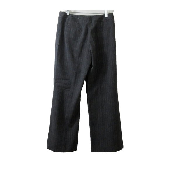Apt 9 Womens Stretch Slacks Size 10 Maxwell Gray Striped Dress Pants Poly Blend - Picture 2 of 8